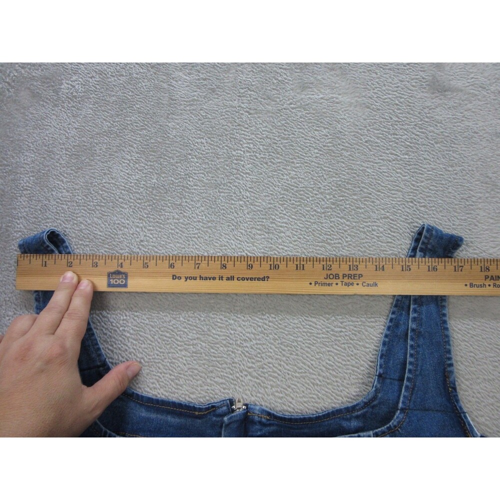 Cider Mini Dress Womens Size. 2XL Blue Denim Sleeveless w/ Back Zipper - Picture 7 of 12